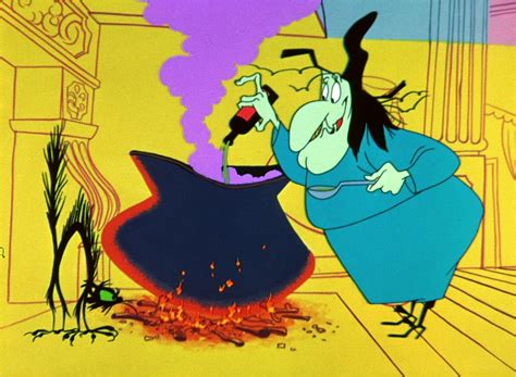 The ghostly witch's spellbinding powers challenge Bugs Bunny